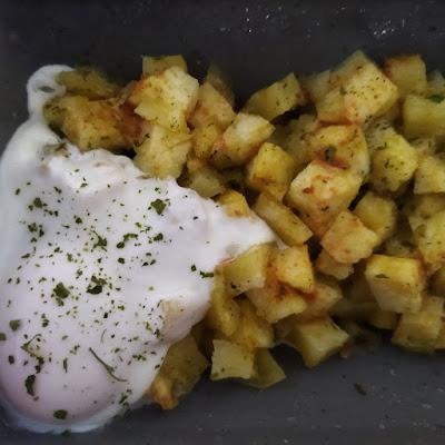 Patatas con huevo en el microondas Patatas con huevo en el microondas