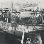 1917: DE CAÑONERO A MERCANTE.El vapor «Nueva España» en el dique de Gamazo