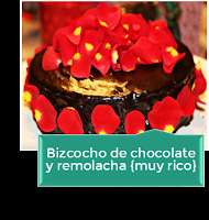 BIZCOCHO DE CHOCOLATE Y REMOLACHA