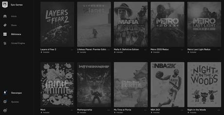 interfaz epic games