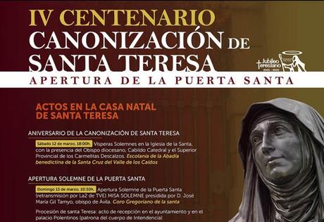 Actos en la Casa Natal de santa Teresa en el IV Centenario de la Canonización