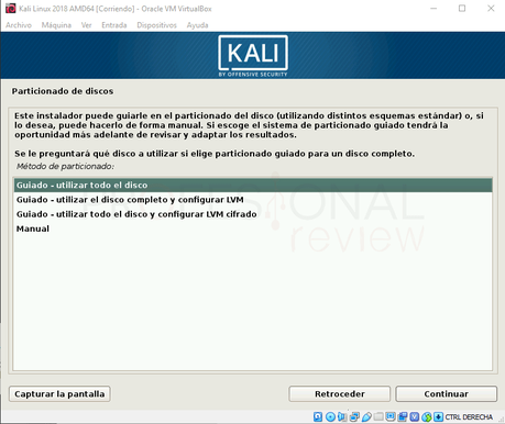 Instalar Kali Linux en VirtualBox paso 13