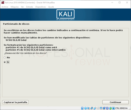 Instalar Kali Linux en VirtualBox paso 15