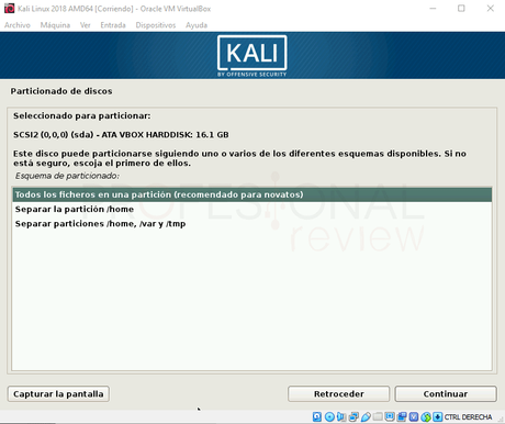 Instalar Kali Linux en VirtualBox paso 14
