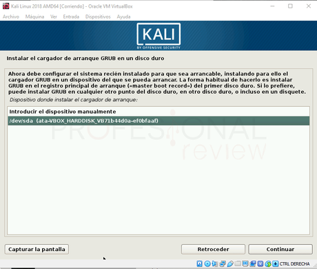 Instalar Kali Linux en VirtualBox paso 18