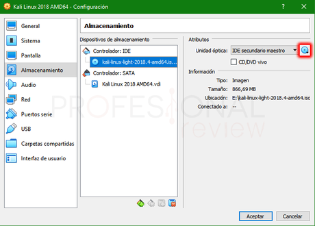 Instalar Kali Linux en VirtualBox paso 06