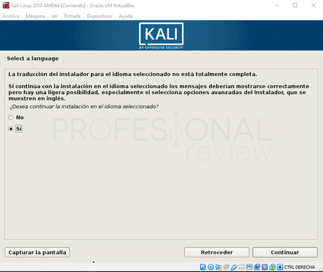 Instalar Kali Linux en VirtualBox paso 09