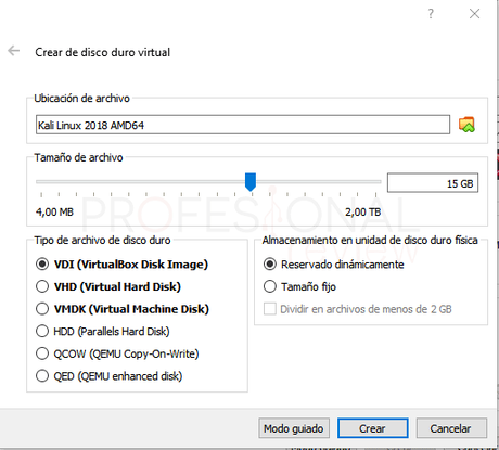 Instalar Kali Linux en VirtualBox paso 02