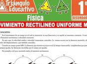 Movimiento Rectilíneo Uniforme (MRU) para Primer Grado Secundaria