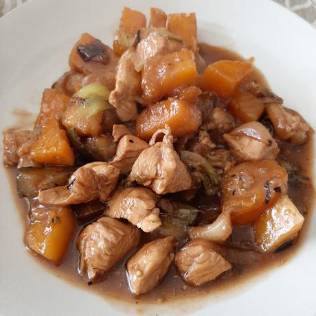 POLLO TIRIYAKI CON VERDURAS