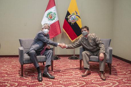Presidente Castillo sostuvo reunión con mandatario ecuatoriano Guillermo Lasso