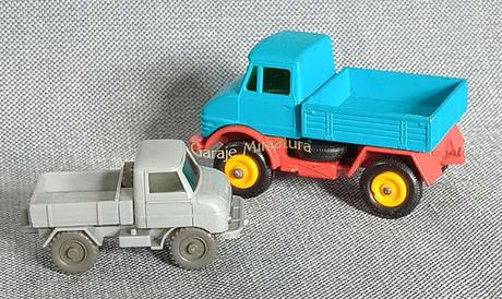 UNIMOG en miniatura comparado entre las marcas Matchbox y Wiking