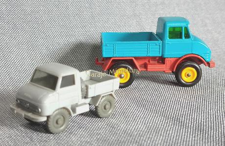 UNIMOG en miniatura comparado entre las marcas Matchbox y Wiking