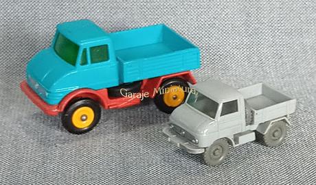 UNIMOG en miniatura comparado entre las marcas Matchbox y Wiking