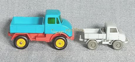 UNIMOG en miniatura comparado entre las marcas Matchbox y Wiking