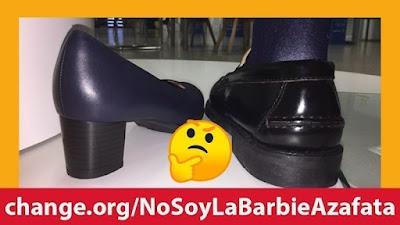 ¡No soy la Barbie Azafata! Iberia NO nos obliguéis a llevar tacones. ¡Dejadnos elegir! ¡No soy la Barbie Azafata! Iberia NO nos obliguéis a llevar tacones. ¡Dejadnos elegir!