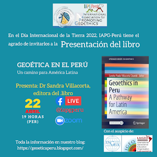 Libro sobre Geoetica en Peru sera presentado en Dia Internacinla de la Tierra 2022