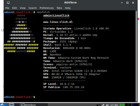 LinuxClick 1.0: Nuestra Distro