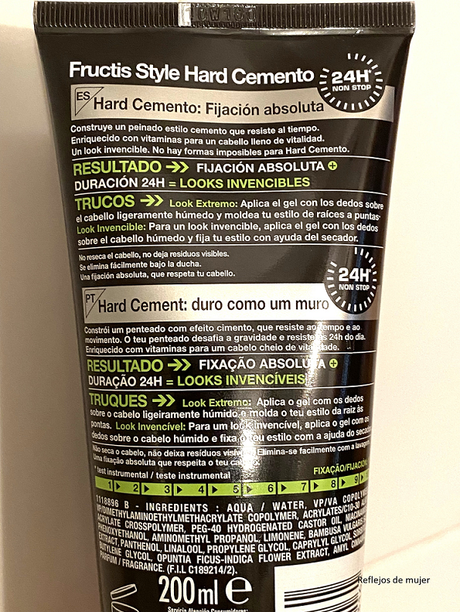 Gel fijador Hard Cemento de Garnier