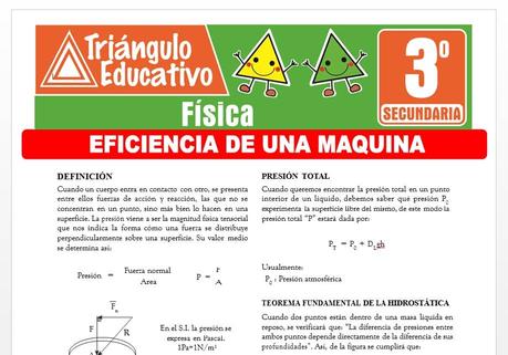 Eficiencia de una Máquina para Tercero de Secundaria Eficiencia de una Máquina para Tercero de Secundaria