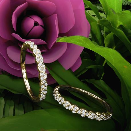 Cirene - Anillo de Matrimonio de Mujer con Diamantes