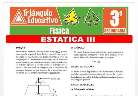 Estática III para Tercero de Secundaria
