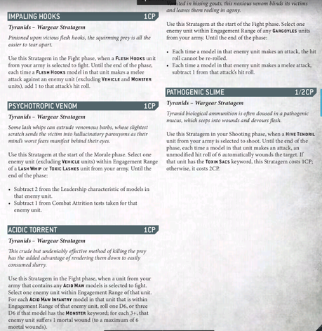 Montones de filtraciones del Codex Tiranidos: De todo un poco