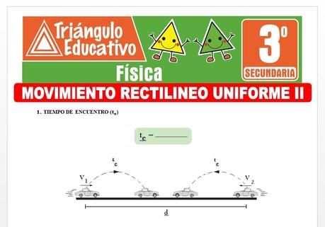 Movimiento Rectilíneo Uniforme II para Tercero de Secundaria Movimiento Rectilíneo Uniforme II para Tercero de Secundaria