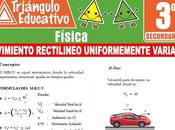 Movimiento Rectilíneo Uniformemente Variado para Tercero Secundaria