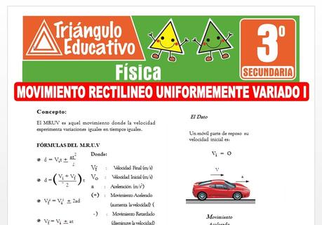 Movimiento Rectilíneo Uniformemente Variado I para Tercero de Secundaria