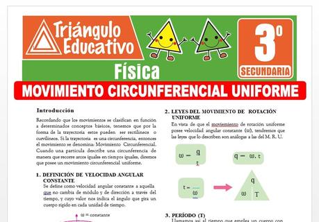Movimiento Circunferencial Uniforme para Tercero de Secundaria