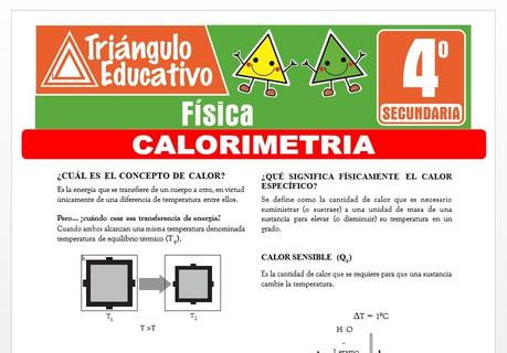 Calorimetría para Cuarto de Secundaria