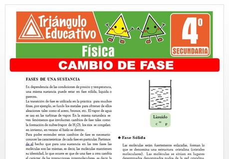 Cambio de Fase para Cuarto de Secundaria Cambio de Fase para Cuarto de Secundaria