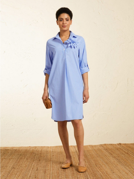 Fitness And Chicness-Web Moda Mujer Maria Luisa Maestre-Vestido Camisero Rayas Elena Miro