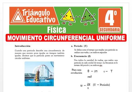 Ejercicios Movimiento Circunferencial Uniforme para Cuarto de Secundaria Ejercicios Movimiento Circunferencial Uniforme para Cuarto de Secundaria