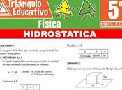 Ejercicios Hidrostática para Quinto Secundaria