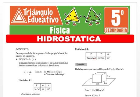Ejercicios de Hidrostática para Quinto de Secundaria