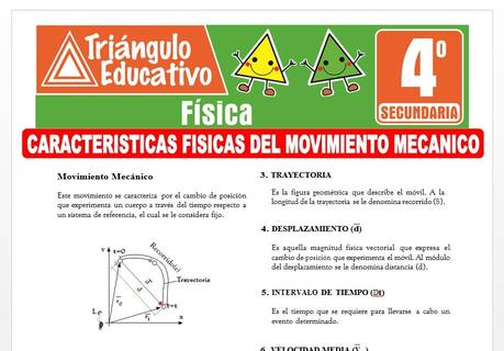 Características Físicas del Movimiento Mecánico para Cuarto de Secundaria Características Físicas del Movimiento Mecánico para Cuarto de Secundaria