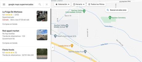 ¿Cómo saber qué supermercados están más cerca de mi ubicación actual? supermercados cercanos google maps