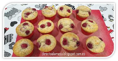 Muffins de frambuesas