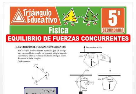 Equilibrio de Fuerzas Concurrentes para Quinto de Secundaria