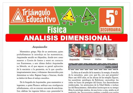 Análisis Dimensional para Quinto de Secundaria Análisis Dimensional para Quinto de Secundaria