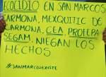 Manifestación en Comunidad San Marcos por construcción de puente en arroyo Calabacillas