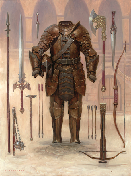 Clases de D&D y su vestuario/equipo, por Ryan Pancoast