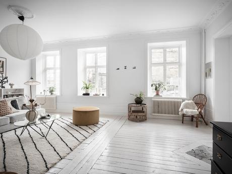 delikatissen white scandinavian white scandi apartment suelo pintado de blanco suelo de madera pintado scandinavian style piso nórdico estilo sueco estilo nórdico blanco decoración en blanco cocina nórdica  