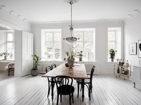 delikatissen white scandinavian white scandi apartment suelo pintado de blanco suelo de madera pintado scandinavian style piso nórdico estilo sueco estilo nórdico blanco decoración en blanco cocina nórdica  