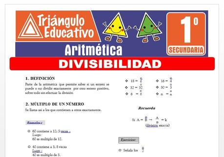 Divisibilidad para Primero de Secundaria