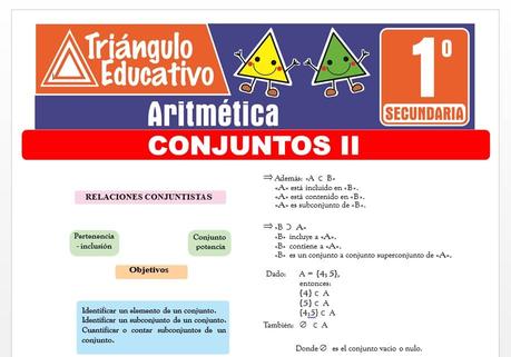 Conjuntos II para Primero de Secundaria Conjuntos II para Primero de Secundaria