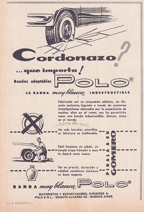 Banda blanca adaptable para neumáticos de la marca Polo del año 1963