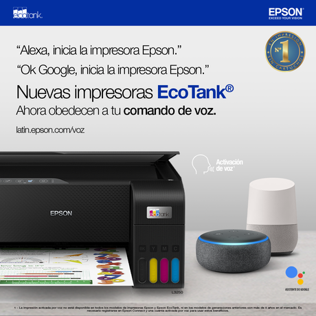 Impresión activada por voz con Amazon Alexa y Google disponible en impresoras de consumo Epson